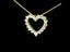 Girocollo a cuore in oro giallo e diamanti lab-grown taglio brillante e taglio cuore, 2,39 carati.