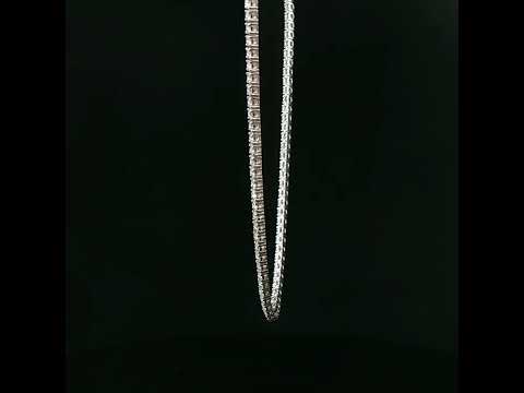 Girocollo tennis in oro bianco con diamanti Lab-Grown taglio brillante, 8,67 carati.