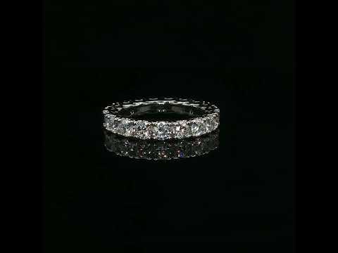 Eternity in oro bianco con diamanti Lab-Grown taglio brillante, 2,75 carati.
