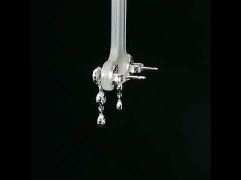 Orecchini in oro bianco con diamanti Lab-Grown taglio brillante, 0,40 carati.