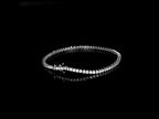 White gold wire tennis bracelet with brilliant-cut lab-grown diamonds, 5.54 carats.