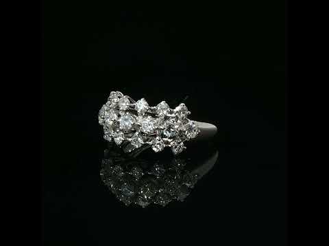 Anello a Fascia in oro bianco con Diamanti Lab-Grown taglio brillante, 1,54 carati.