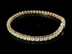Bracciale tennis a filo in oro rosa e diamanti Lab-grown taglio brillante, 7,54 carati.