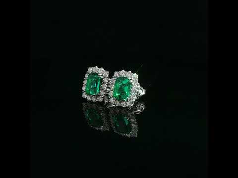 Orecchini Emerald Halo