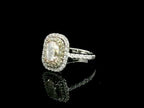 Anello in oro Bianco e Diamanti Lab-Grown taglio Radiant Fancy Pink e taglio Brillante, 2,38 carati.