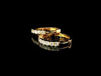 Yellow gold hoop earrings with brilliant-cut diamonds, 1.17 carats.