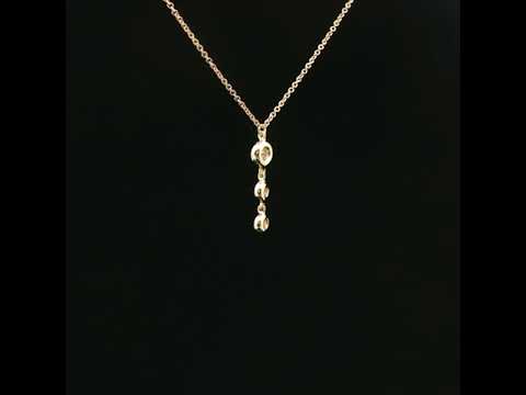 Girocollo in oro giallo con diamanti Lab-Grown taglio brillante, 0,20 carati.