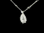 Drop necklace with spot chain featuring drop-cut and brilliant-cut lab-grown diamonds, 2.70 carats.