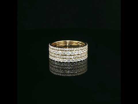 Fascia in oro giallo con diamanti Lab-Grown taglio brillante, 1,52 carati.